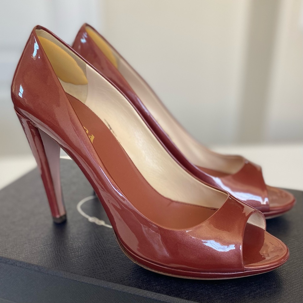 Prada Calzature Donna Taffetas Vogue in Antico. Women’s size 40 | US 10